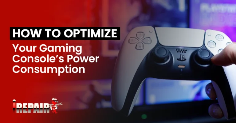 Gaming console with a power-saving mode activated, showcasing energy-efficient settings to optimize power consumption.