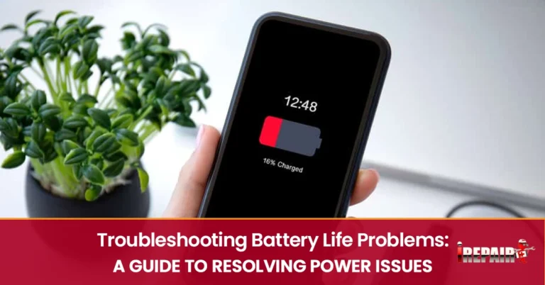 Image depicting various steps to troubleshoot battery life issues on electronic devices, including checking battery usage statistics, adjusting screen brightness, disabling background apps, and updating system software.